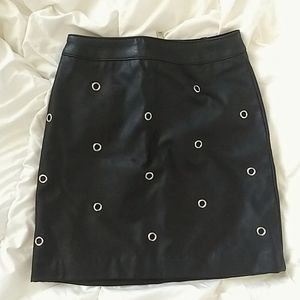 Faux leather skirt